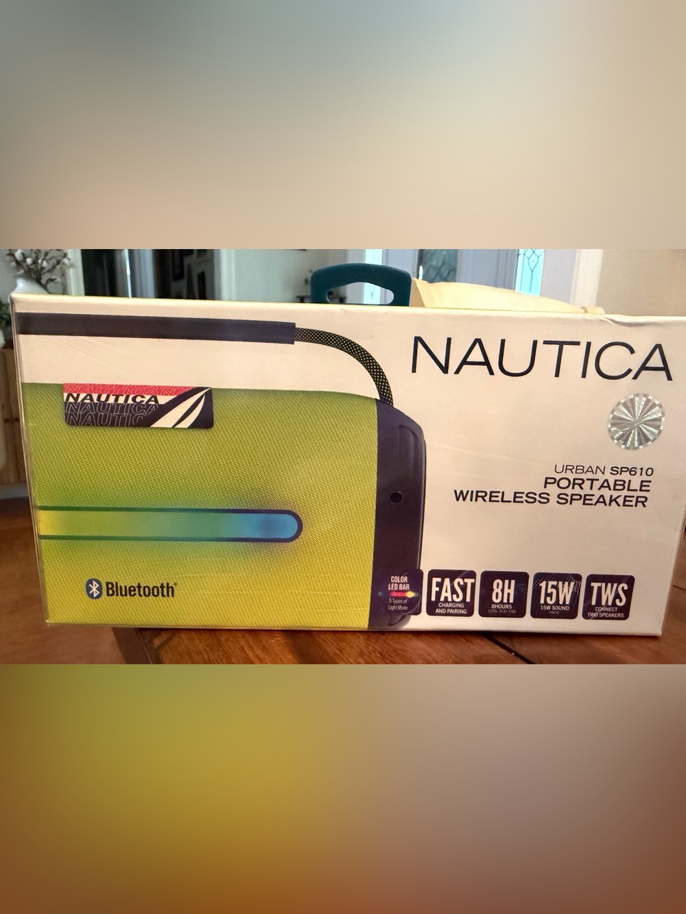 Nautica Lime Green and Navy Wireless Portable Bluetooth Speaker